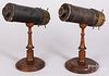 Two C. G. Bush kaleidoscopes on stand, 19th c.
