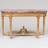 Fine Louis XVI Style Giltwood Console Table 