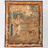 Aubusson Pastoral and Figural Tapestry Fragment