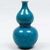Chinese Turquoise Glazed Porcelain Double Gourd Vase