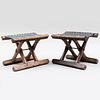 Pair of Small Chinese Folding Stools