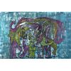 LALO SÁNCHEZ DEL VALLE, Caravana de elefantes, Firmado y fechado Krac [Cracovia] 2.18, Mixta sobre tela, 100 x 150 cm