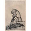 PABLO O'HIGGINS, Mujer con guajolote, Firmada y fechada 72, Litografía 92 / 160, 57 x 39 cm medidas totales