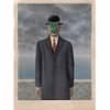 RENÉ MAGRITTE, El hijo del hombre, 1973, Firmada por Georgette Magritte, Litografía E.A, ed. póstuma, 90 x 67 cm medidas totales