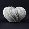Contemporary Modern Gourd Shaped Glazed Studio Pottery. Unusual Asian style impressed marks to base
