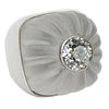 Approx. 2.75 Carat European Cut Diamond, Platinum and Carved Rock Crystal Ring