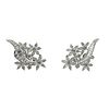 1950s Midcentury Platinum Diamond Earrings