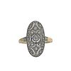 Art Deco 14k Gold Diamond Ring