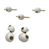 Trianon Shell Citrine Gold Cufflink and Stud Set