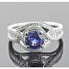 1.76ct Blue Sapphire Diamond Engagement Gold Ring