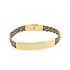 Italian 18k gold Elephant Hair Bar Bangle Bracelet