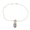 Antique Victorian Gold Amethyst Pearl Pendant Necklace