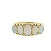 English 18K Gold Opal Diamond Ring