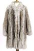 Rare Mongolian lynx fur stroller length coat