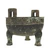 Chinese Archaic style bronze tripod vessel (ding)