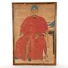 Large antique Chinese or Korean ancestral portrait