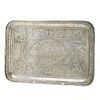 Very fine Indo-Persian engraved silver tray
