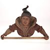 Antique Continental carved wood elf trade sign