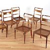 Fine set (6) American Federal gilt dining chairs
