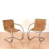 Pair Mies Van Der Rohe for Stendig "MR-20" chairs