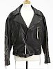 Michael Hoban black leather biker jacket