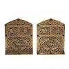 Pair Tiffany Studios "9th Century" bronze bookends