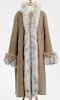 Vintage sheared white mink and baby camel coat