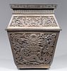Large Chinese Cast Metal Planter
