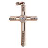 Art Deco 18k Gold & Platinum Cross Pendant with Diamonds