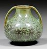 Fulper Pottery Two-Handled Leopardskin Vase c1910s