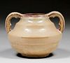 Fulper Pottery #T25 Two-Handled Mustard & Mahogany Vase c1920