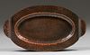 Arts & Crafts Hammered Copper Two-Handled Tray c1920s
