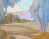 Jack Cassinetto (1944-2018) California Painting Eucalyptus Trees c2015