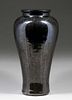 Large Fulper Pottery Mirror Black Vase c1910