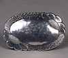 Walter Jennings - East Aurora, NY Hand Hammered Sterling Silver Brooch c1920s