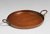 Small Dirk van Erp Hammered Copper Two-Handled Tray c1915