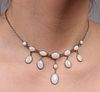 Arts & Crafts Period Australian Opal Sterling Silver Festoon Necklace c1910s