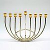 Gold and Silver Plated Modernist Menorah