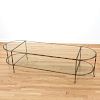 Maison Bagues style gilt bronze,glass coffee table