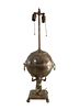 Antique Atlas Bronze Holding Globe Lamp