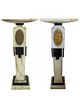 Pair of Art Deco Chiparus Style Onyx Pedestal Signed
