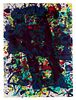 Sam Francis o.T., aus: Papierski Portfolio. 1992. Farblithographie auf chamoisfarbenem BFK Rives. 76,2 cm x 55,8 cm (76,2 x 55,8 cm). Signiert und num