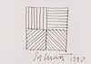 Sol LeWitt o.T. 1997. Schwarze Tinte auf Velin. 10,3 x 14,7 cm. Signiert und datiert. - Ecken unwesentlich angestoßen. Insgesamt in gutem und sauberem
