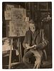 Heinrich Zille Heinrich Zille in seinem Atelier. 10. Januar 1928. Vintage Silbergelatine auf Photopapier. 23 x 17 cm. Verso mit Atelierstempel des Pho