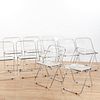 Set (8) Castelli Pila Lucite folding chairs