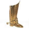 Lombard style brass boot umbrella stand