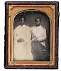 Quarter Plate Daguerreotype of Aunt Jane & Uncle Jerry, Slaves Owned by Norfolk, Virginia, Family 