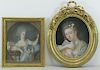 Lot of Two 19th Century Pastels.