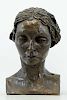 EPSTEIN, Jacob. Bronze Bust. Portrait of Oriel
