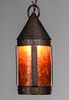 Arts & Crafts Hammered Copper & Mica Hanging Light c1910s